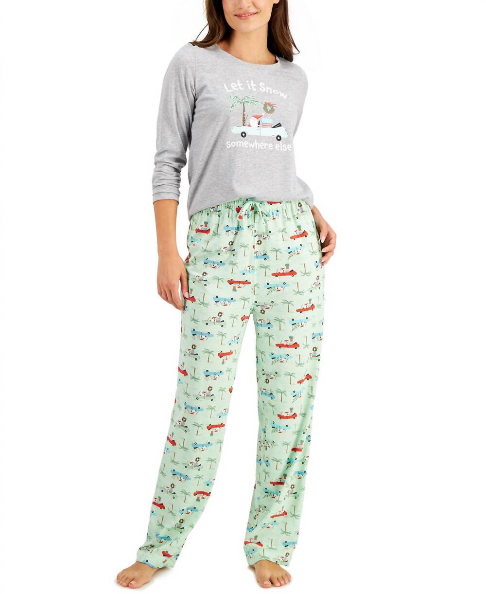 NEW FAMILY PJS matching pajama set in tropical santa